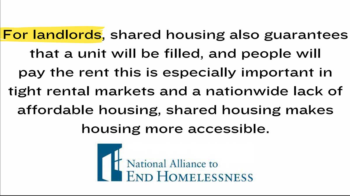 National Alliance to End Homelessness - what are the benefits of shared housing?