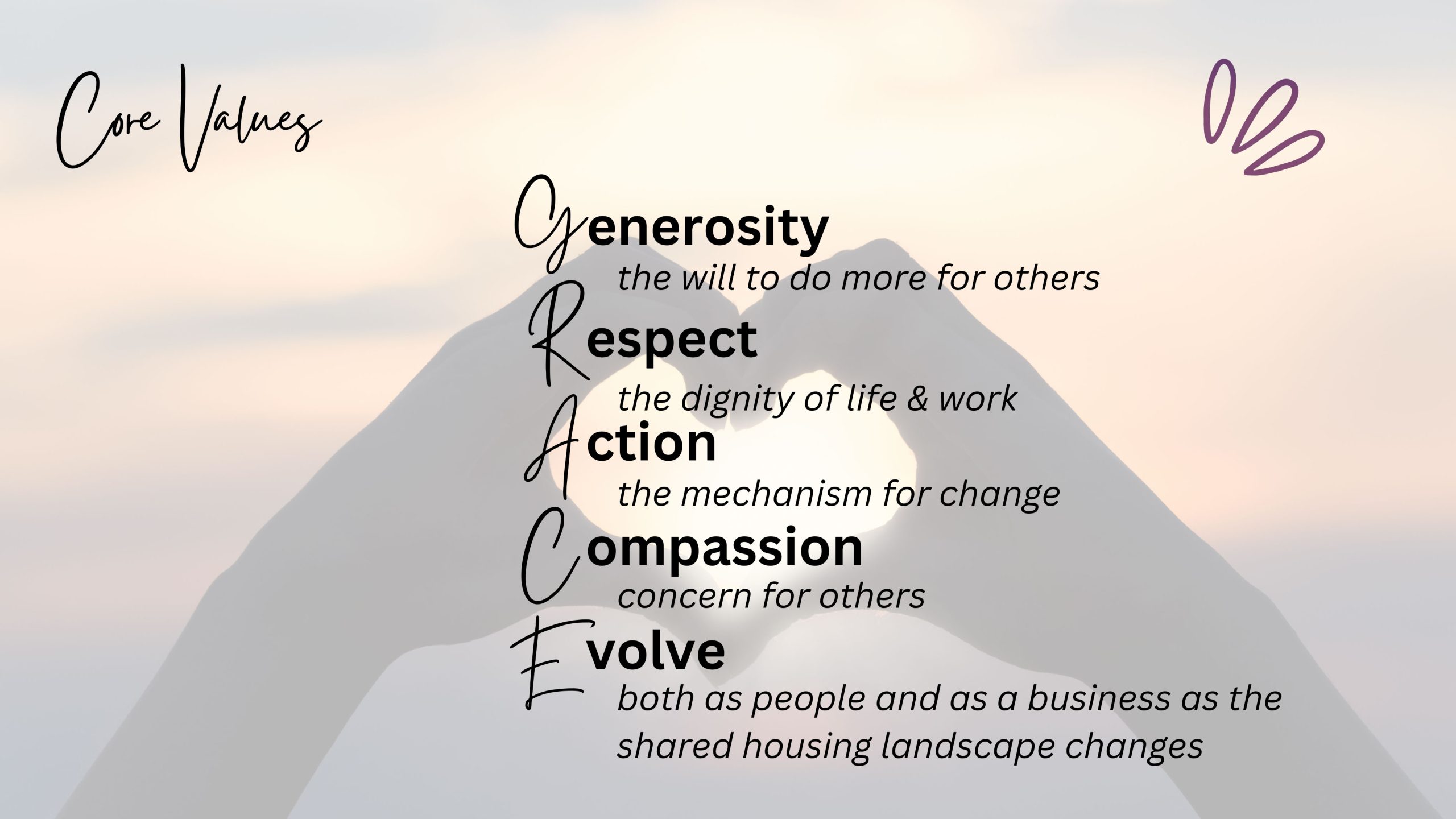 Homes of Grace: Core Values