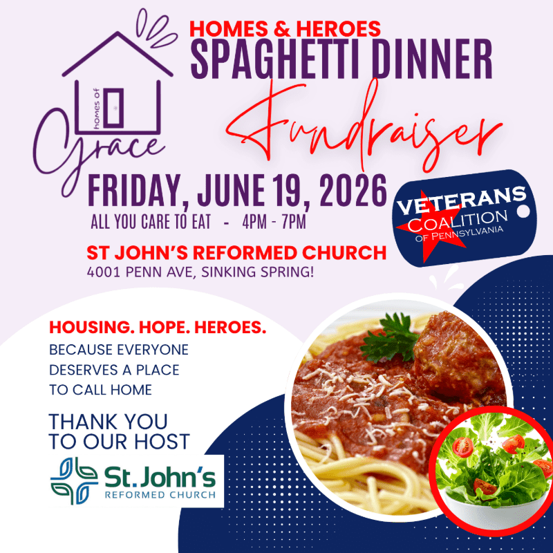 Homes & Heroes Spaghetti Dinner